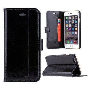 Glossy Genuine Leather iPhone Wallet Case