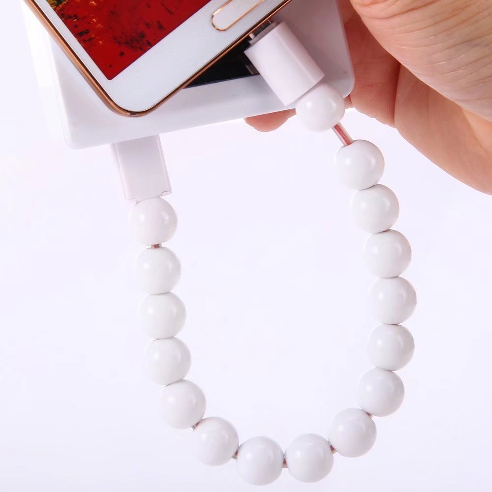 Beads Bracelet Micro USB Charging Cable