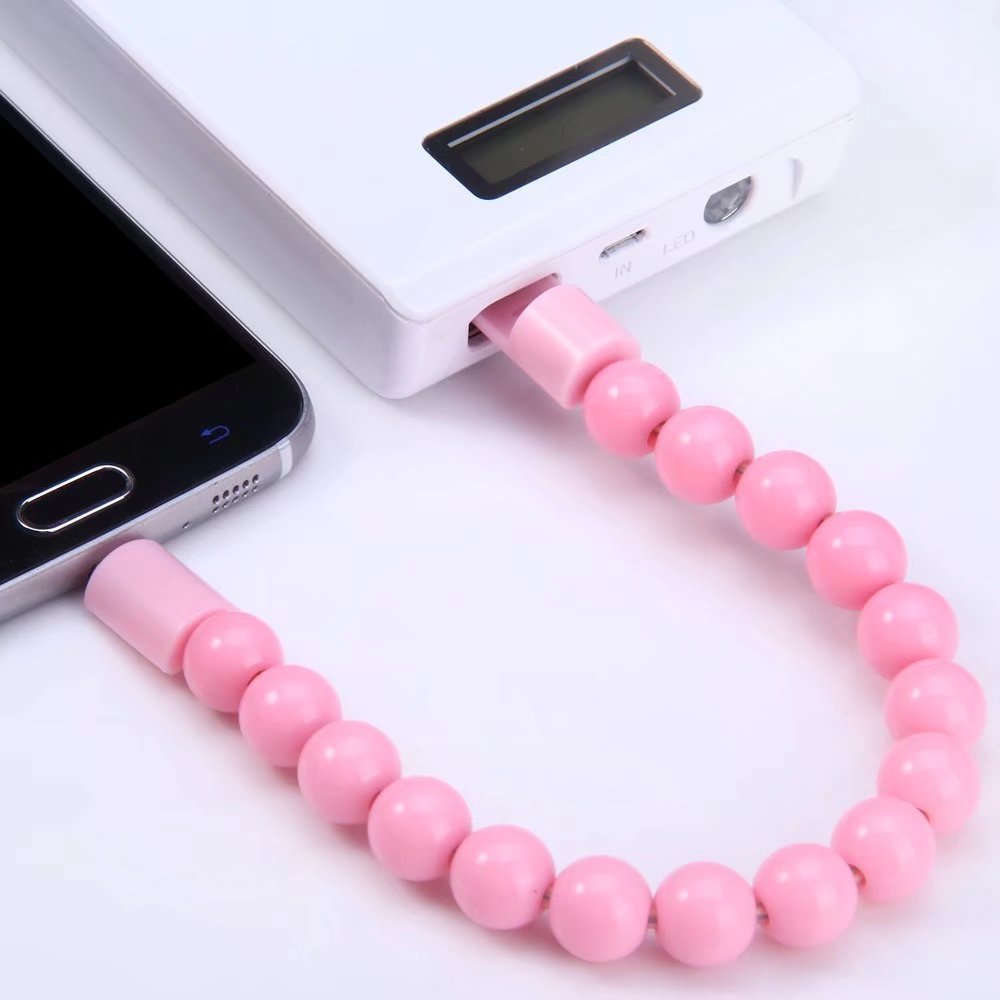 Beads Bracelet Micro USB Charging Cable