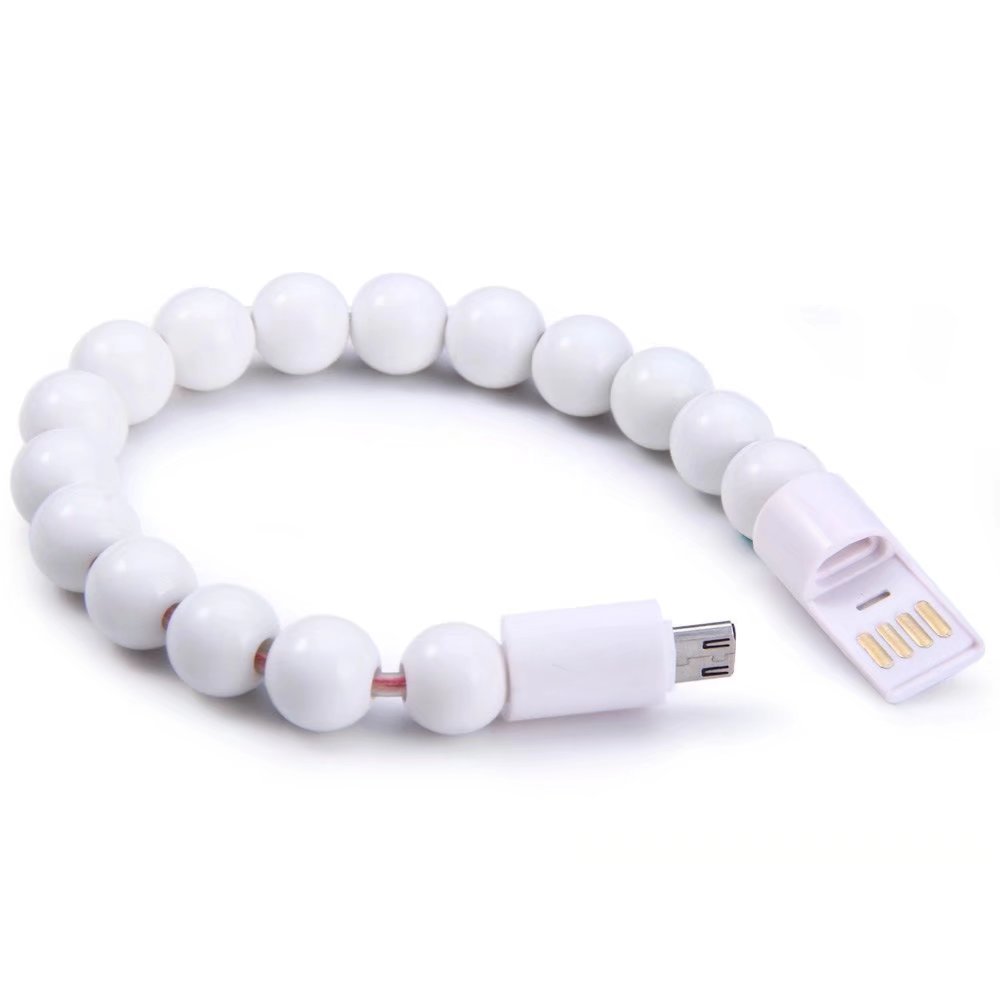 Beads Bracelet Micro USB Charging Cable