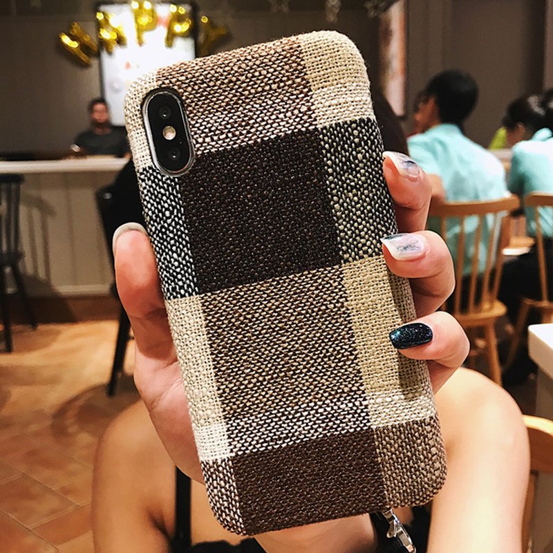 Brown Scottish Tartan iPhone Case